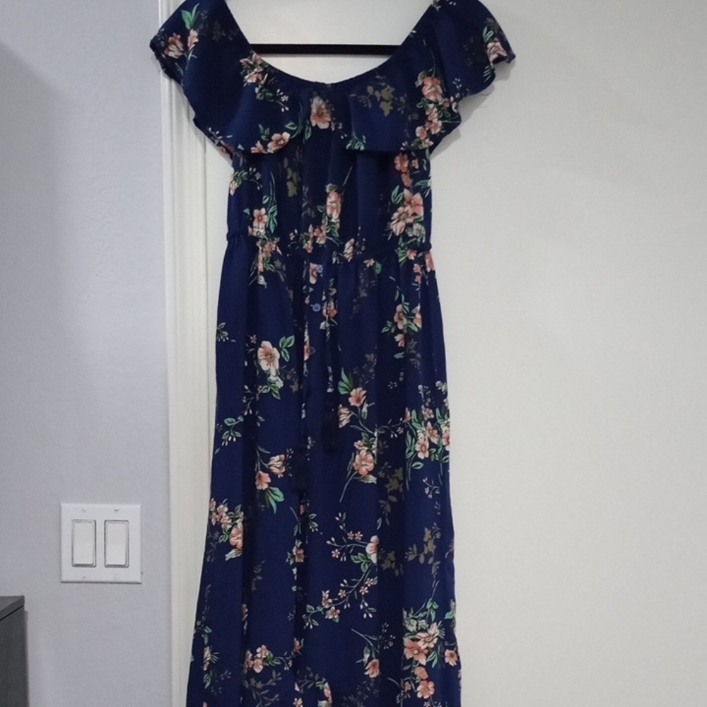 Band of Gypsies Navy Floral Maxi Dress